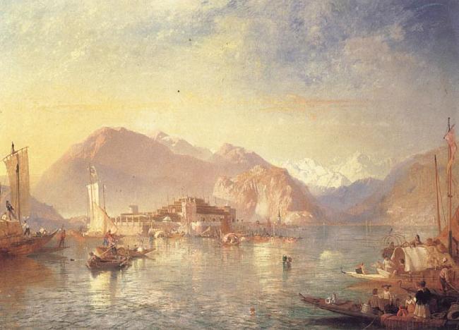 James Baker Pyne Isola Bella,Lago Maggiore Spain oil painting art
